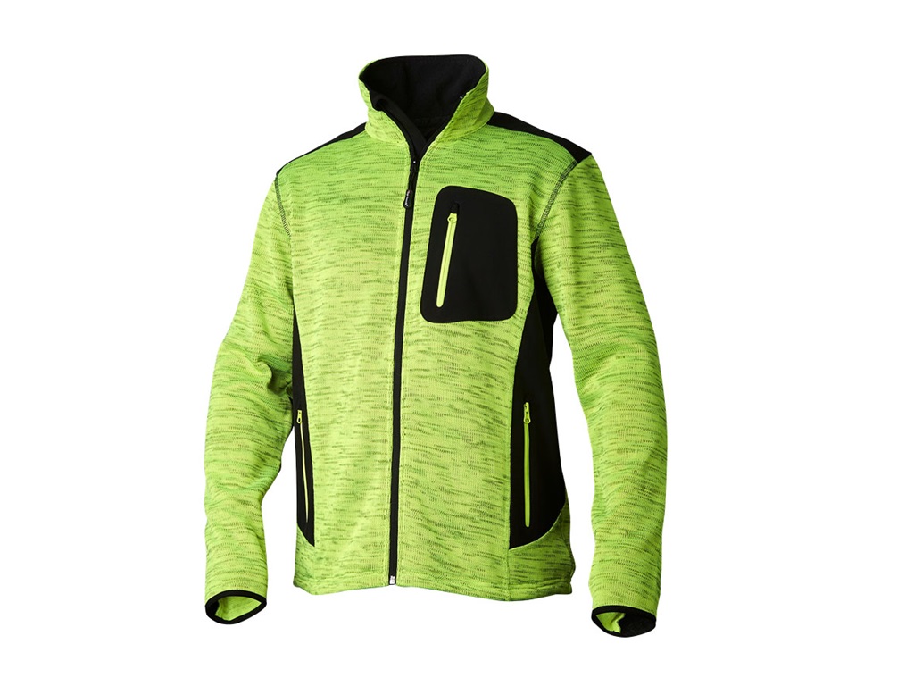 TOP SWEDE Strick-Fleece gelb meliert